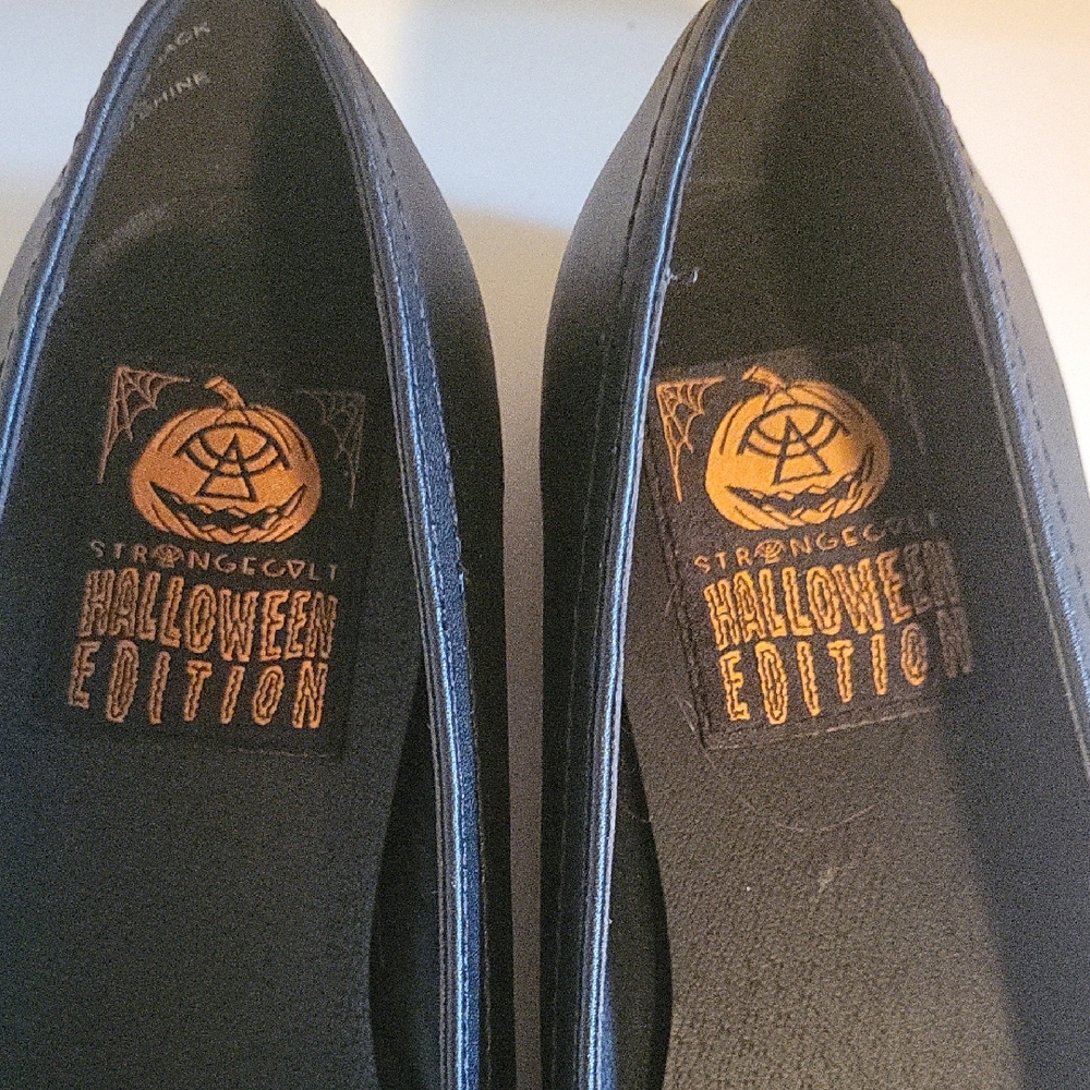 Strange CVLT Halloween Edition Black and Orange Women's Loafers - Picture 2 of 8
